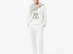 Мужская футболка Lacoste из плотного хлопка с принтом