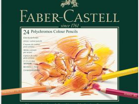 Набор карандашей цветных Faber-castell "Polychromos" 24 шт проф-ные в металле