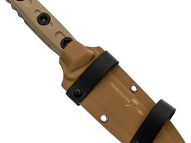 Тактический нож N.C.Custom Parachuter сталь AUS-10, покрытие Black Stonewash, рукоять Tan G10
