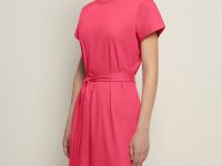 Платье из мерсеризованного хлопка с поясом