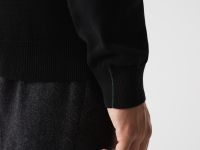 Мужской хлопковой свитер Lacoste с V-образным вырезом