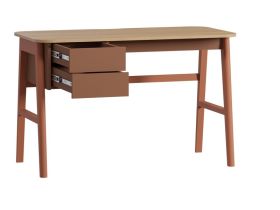 Письменный стол Бревор-3 120x60 Дуб Барбера/Терракотовый