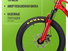 Детский велосипед Falcon Bike River 20, год 2024, цвет Красный
