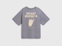 Футболка с принтом для девочек, Серый