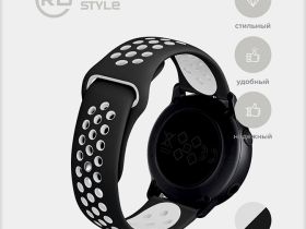 Ремешок Red Line для умных часов 22 мм Чёрно-белый