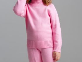 Комплект трикотажный для девочек: джемпер, брюки