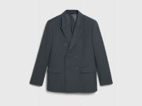 Двубортный пиджак в полоску O'STIN x Яндекс Книги, Серый