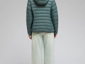 Стеганый пуховик с натуральным пухом