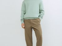 Брюки с эластичным поясом, Бежевый