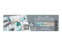 Набор карандашей акварельных Cretacolor "AQUA GRAPH SET" 6 цв в металлической коробке