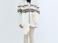 Трикотажная куртка для девочек, Бежевый