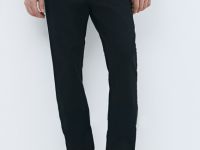 Брюки «5 карманов» Slim из твила, Черный