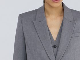 Однобортный жакет, Серый