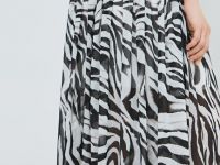 Юбка из шифона, Серый