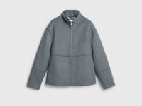 Куртка из пальтовой ткани с шерстью, Серый