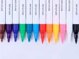 Набор маркеры для скетчинга акриловые HIMI "MIYA BOX" 12 цветов, двойная головка