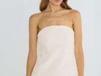 Корсетный топ из поливискозы, Бежевый