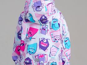 Куртка текстильная с полиуретановым покрытием для девочек (ветровка)