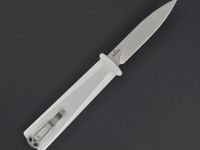 Автоматический нож Daggerr Кощей Slim SW, сталь D2, рукоять белый алюминий