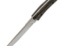Нож Pocket Wolf Раптор, сталь AUS10Co, рукоять G10, зеленый, кожаные ножны