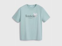 Футболка с цветочным принтом, Зеленый