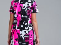 Комплект трикотажный для девочек: платье, юбка