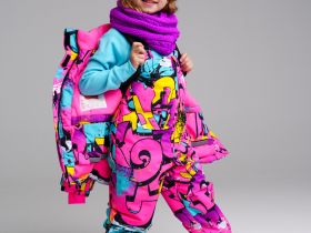 Комплект трикотажный для девочек: шапка, снуд