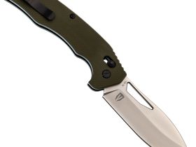 Складной нож Obertech ns-01 Drop point satin, сталь VG-10, рукоять G10, олива