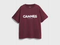 Футболка оверсайз с принтом, Фиолетовый