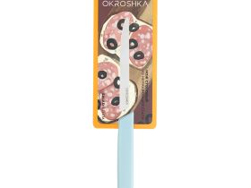 Нож кухонный cтоловый серрейтор Okroshka Salad 11 см, сталь 5cr15mov, рукоять пластик, голубой