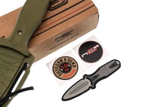 Тактический нож N.C.Custom Grave 2.0, сталь AUS-8, рукоять Elastron olive