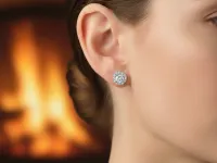 Пусеты из белого золота э4712пс06210901_white