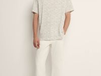 Футболка из хлопка с цветочным принтом