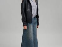 Джинсовая юбка миди А-силуэта