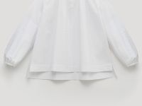 Блузка с округлым вырезом свободного силуэта