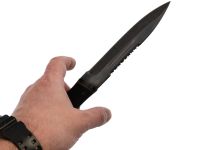 Нож Казак-2, сталь 65Г, резина