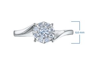 Классическое кольцо из белого золота э4712кц04210651_white