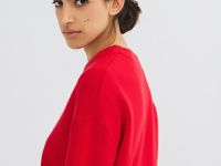 Джемпер плотной вязки, Красный