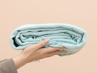 Плед Мелодия, голубой