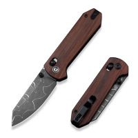 Складной нож CIVIVI Yonder, сталь Jagged Damascus, рукоять Guibourtia Wood