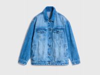 Джинсовая куртка-рубашка оверсайз, Синий