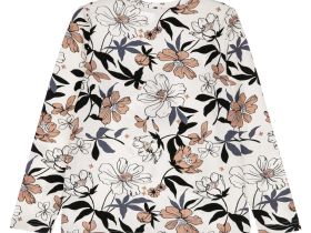 Фуфайка трикотажная для девочек (футболка с длинными рукавами)