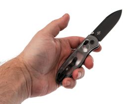 Складной нож Kizer Drop Bear, сталь Nitro-V, компактный EDC, рукоять акрил, темно-серый