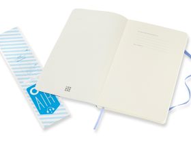 Записная книжка в линейку Moleskine "Classic Soft" Large 13х21 см 192 стр., обложка мягкая голубая г