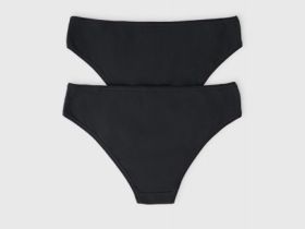 Классические трусы-брифы, 2 шт., Черный