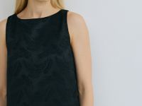 Платье мини из жаккарда, Черный