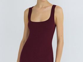 Платье в рубчик, Фиолетовый