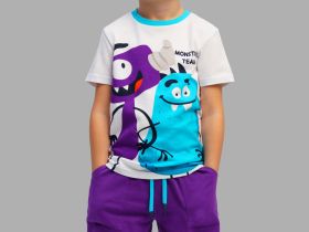 Комплект трикотажный для мальчиков: фуфайка (футболка), шорты