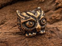 Бусина для темляка Филин, бронза