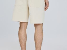 Джинсовые шорты с эластичным поясом, Белый